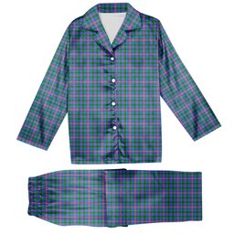 ScotsTee Shop Scottish Ralston Tartan Pajama Satin Velvet Flannel Pajama Set