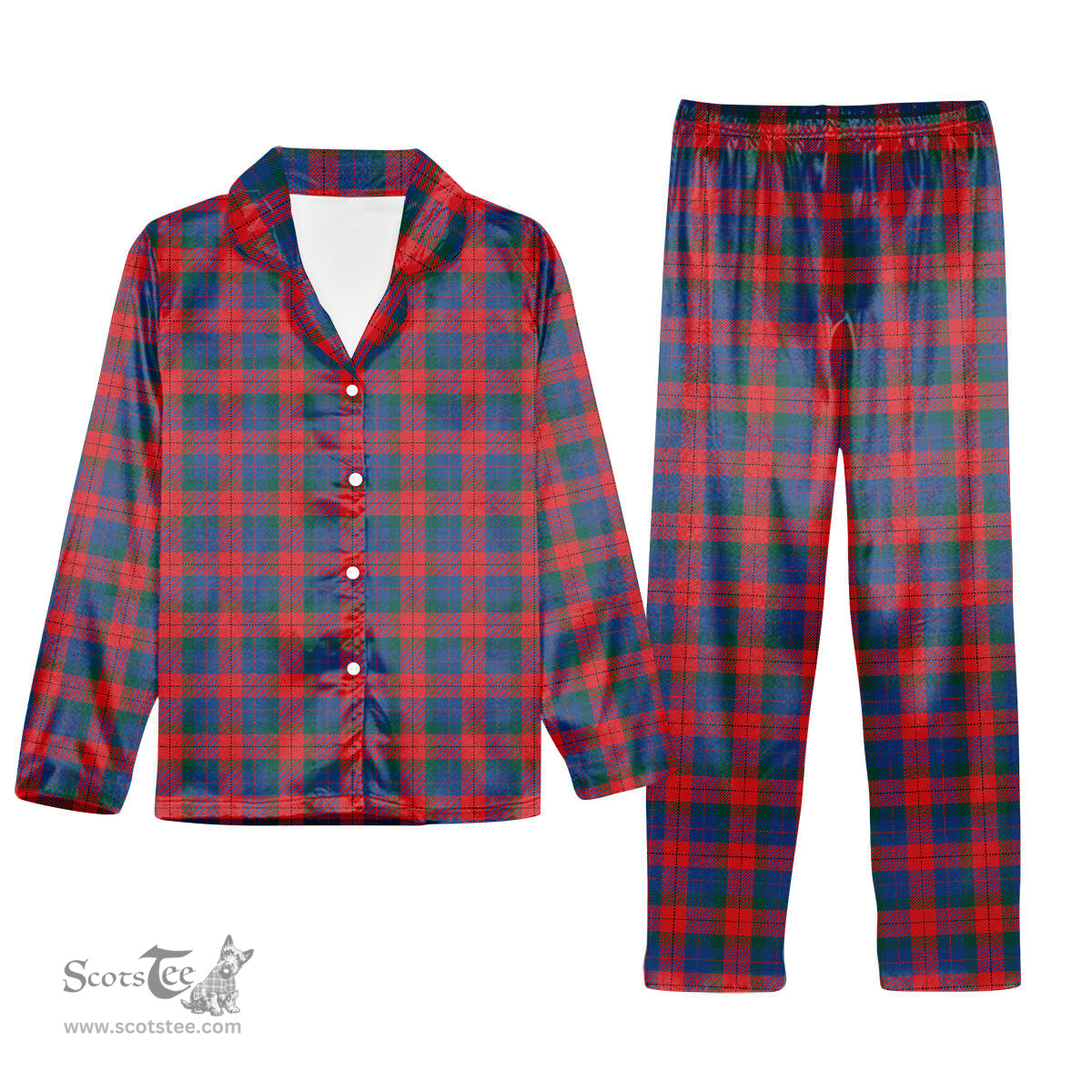 ScotsTee Shop Scottish Skene of Cromar Modern Tartan Pajama Satin Velvet Flannel Pajama Set