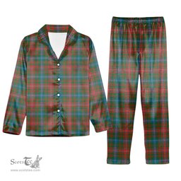 ScotsTee Shop Scottish Wilson Janet Ancient Clan Tartan Pajama Satin Velvet Flannel Pajama Set