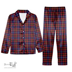 ScotsTee Shop Scottish Pennycook Modern Tartan Pajama Satin Velvet Flannel Pajama Set