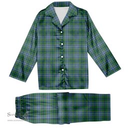 ScotsTee Shop Scottish Wishart Hunting Ancient Tartan Pajama Satin Velvet Flannel Pajama Set