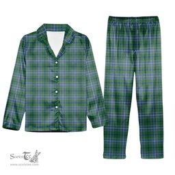 ScotsTee Shop Scottish Wishart Hunting Ancient Tartan Pajama Satin Velvet Flannel Pajama Set