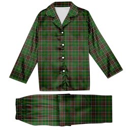 ScotsTee Shop Scottish Newfoundland Tartan Pajama Satin Velvet Flannel Pajama Set