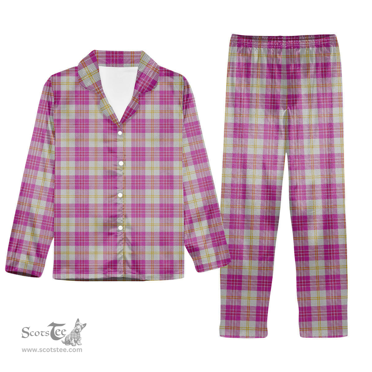 ScotsTee Shop Scottish Yair Dance Tartan Pajama Satin Velvet Flannel Pajama Set