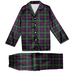 ScotsTee Shop Scottish Wilsons 175 Tartan Pajama Satin Velvet Flannel Pajama Set