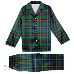 ScotsTee Shop Scottish Young Modern Clan Tartan Pajama Satin Velvet Flannel Pajama Set