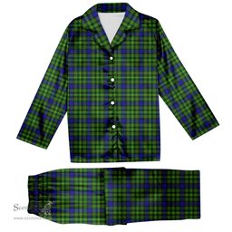 ScotsTee Shop Scottish Rollo SC Tartan Pajama Satin Velvet Flannel Pajama Set