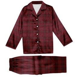 ScotsTee Shop Scottish Stirling of Keir Tartan Pajama Satin Velvet Flannel Pajama Set