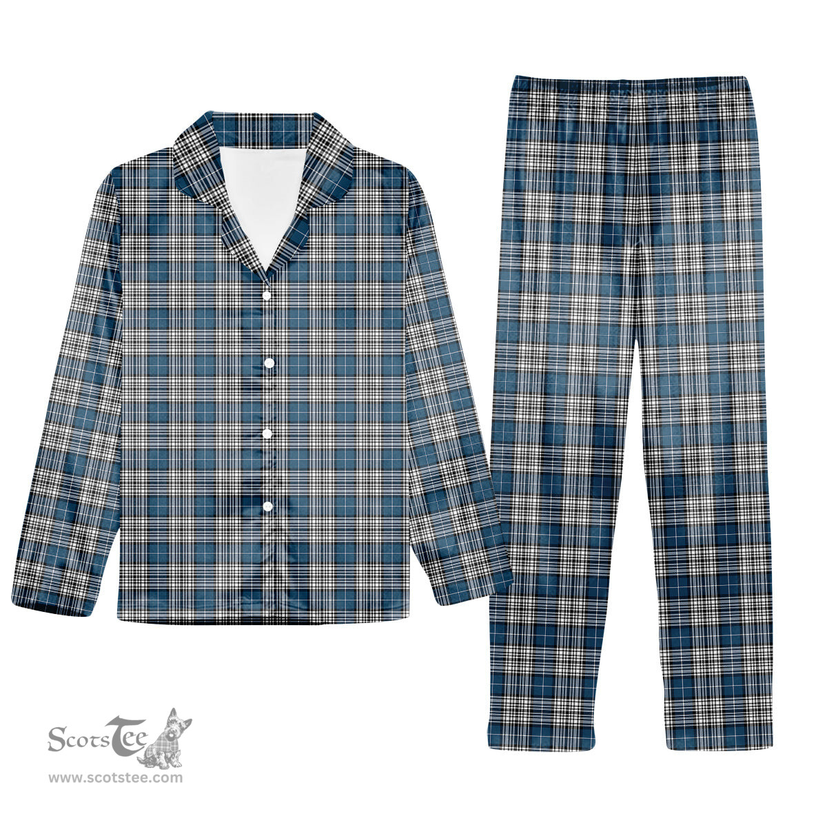 ScotsTee Shop Scottish Napier Modern Tartan Pajama Satin Velvet Flannel Pajama Set