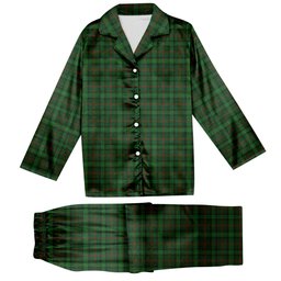 ScotsTee Shop Scottish Ross Hunting 2 Tartan Pajama Satin Velvet Flannel Pajama Set
