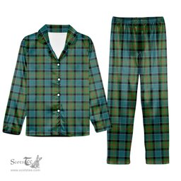 ScotsTee Shop Scottish Paterson Ancient Tartan Pajama Satin Velvet Flannel Pajama Set