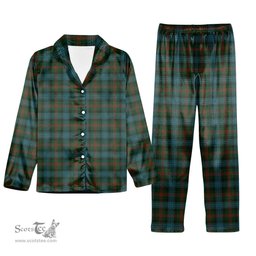 ScotsTee Shop Scottish Ross Hunting Tartan Pajama Satin Velvet Flannel Pajama Set