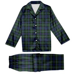 ScotsTee Shop Scottish Stevenson Hunting Tartan Pajama Satin Velvet Flannel Pajama Set