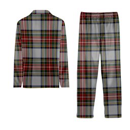 ScotsTee Shop Scottish Stewart Dress Tartan Pajama Satin Velvet Flannel Pajama Set