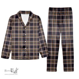 ScotsTee Shop Scottish Stewart Navy Tartan Pajama Satin Velvet Flannel Pajama Set