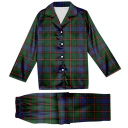ScotsTee Shop Scottish Skene Tartan Pajama Satin Velvet Flannel Pajama Set