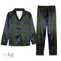 ScotsTee Shop Scottish Skene Tartan Pajama Satin Velvet Flannel Pajama Set
