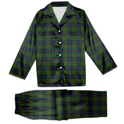 ScotsTee Shop Scottish Park Tartan Pajama Satin Velvet Flannel Pajama Set