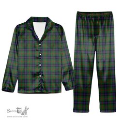 ScotsTee Shop Scottish Park Tartan Pajama Satin Velvet Flannel Pajama Set