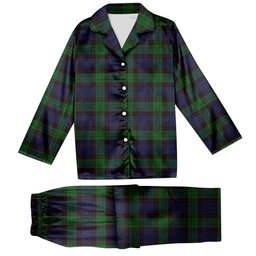 ScotsTee Shop Scottish Stewart Old Tartan Pajama Satin Velvet Flannel Pajama Set