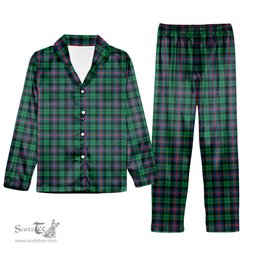 ScotsTee Shop Scottish Urquhart Broad Red Ancient Tartan Pajama Satin Velvet Flannel Pajama Set