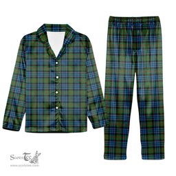 ScotsTee Shop Scottish Newlands Tartan Pajama Satin Velvet Flannel Pajama Set