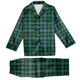 ScotsTee Shop Scottish Russell Ancient Tartan Pajama Satin Velvet Flannel Pajama Set