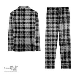 ScotsTee Shop Scottish Scott B&W 1850 Tartan Pajama Satin Velvet Flannel Pajama Set