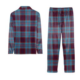 ScotsTee Shop Scottish Royal Canadian Air Force Modern Tartan Pajama Satin Velvet Flannel Pajama Set