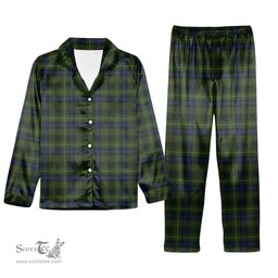 ScotsTee Shop Scottish Stewart Hunting Tartan Pajama Satin Velvet Flannel Pajama Set