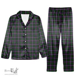 ScotsTee Shop Scottish Russell 1 Tartan Pajama Satin Velvet Flannel Pajama Set