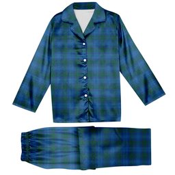 ScotsTee Shop Scottish Sutherland Hunting Modern Tartan Pajama Satin Velvet Flannel Pajama Set