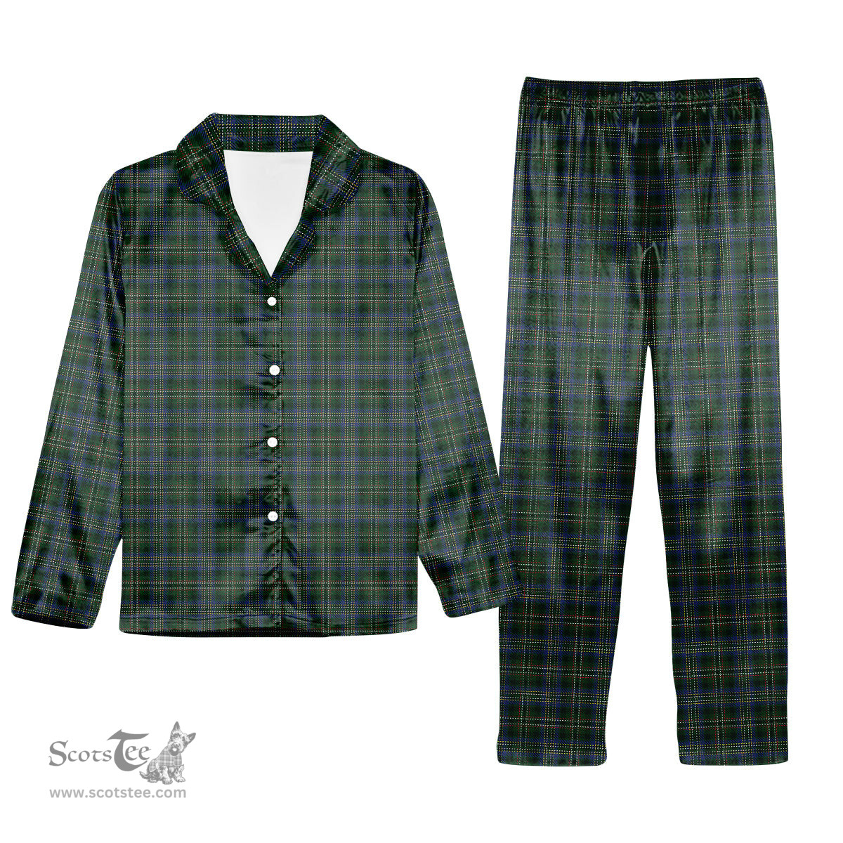 ScotsTee Shop Scottish Scott Hunting special Tartan Pajama Satin Velvet Flannel Pajama Set