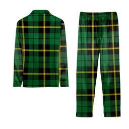 ScotsTee Shop Scottish Wallace Hunting Green Tartan Pajama Satin Velvet Flannel Pajama Set