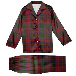 ScotsTee Shop Scottish Stewart of Urrard Tartan Pajama Satin Velvet Flannel Pajama Set