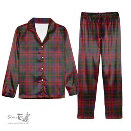 ScotsTee Shop Scottish Stewart of Urrard Tartan Pajama Satin Velvet Flannel Pajama Set