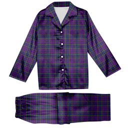 ScotsTee Shop Scottish Wardlaw Modern Tartan Pajama Satin Velvet Flannel Pajama Set