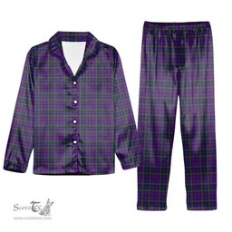 ScotsTee Shop Scottish Wardlaw Modern Tartan Pajama Satin Velvet Flannel Pajama Set