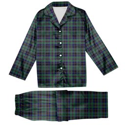 ScotsTee Shop Scottish Stephenson Tartan Pajama Satin Velvet Flannel Pajama Set