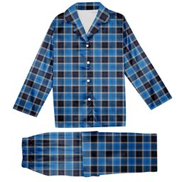 ScotsTee Shop Scottish Strathclyde Tartan Pajama Satin Velvet Flannel Pajama Set