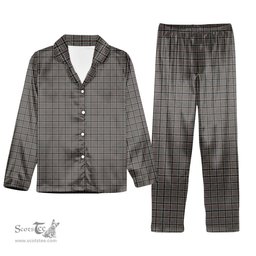 ScotsTee Shop Scottish Thomson Dress Grey Tartan Pajama Satin Velvet Flannel Pajama Set