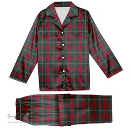 ScotsTee Shop Scottish Strang Modern Tartan Pajama Satin Velvet Flannel Pajama Set