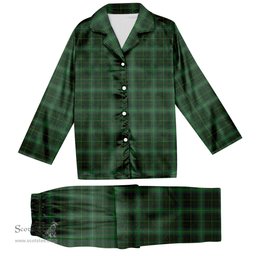 ScotsTee Shop Scottish Walsh Tartan Pajama Satin Velvet Flannel Pajama Set