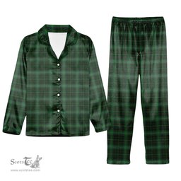 ScotsTee Shop Scottish Walsh Tartan Pajama Satin Velvet Flannel Pajama Set