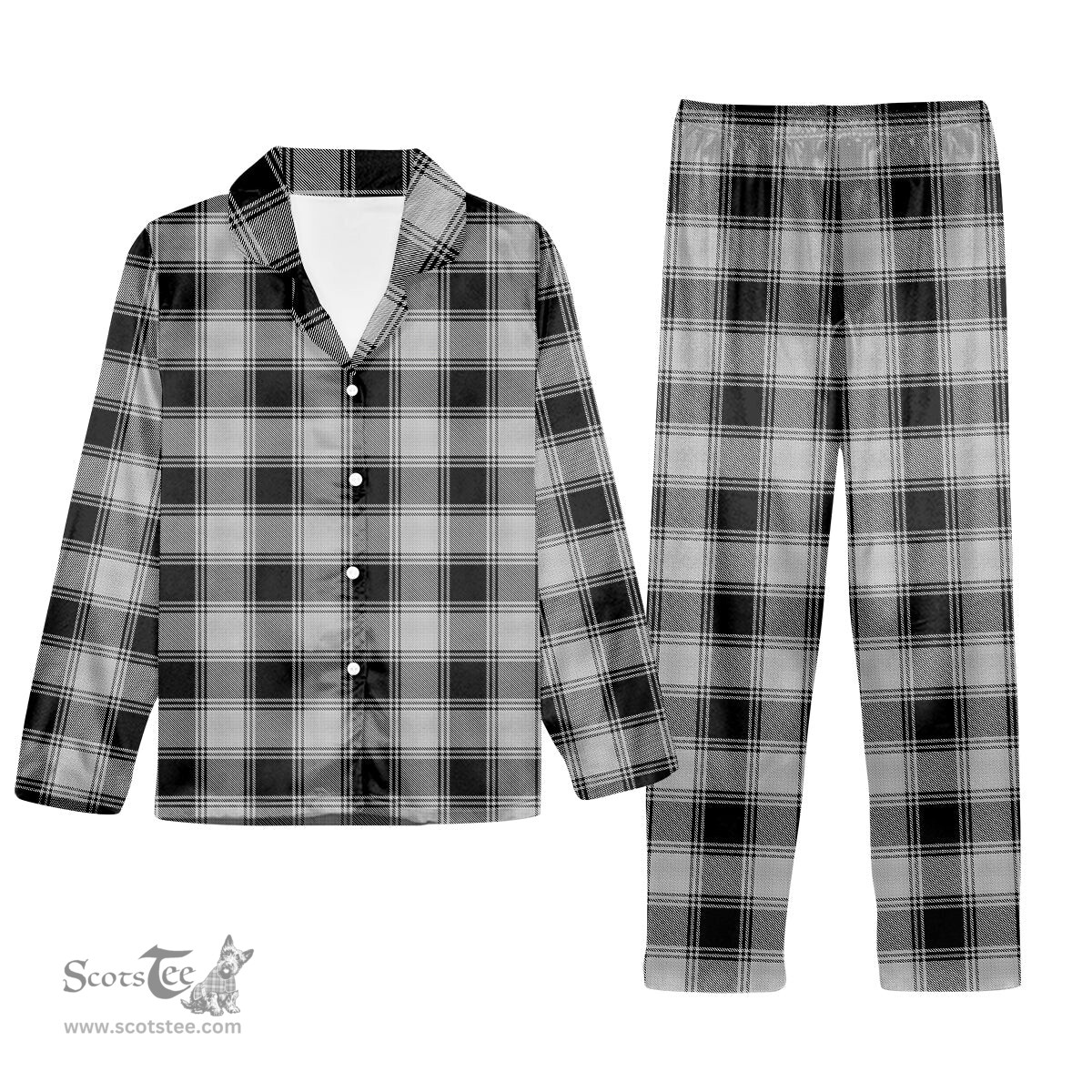 ScotsTee Shop Scottish YinYang Tartan Pajama Satin Velvet Flannel Pajama Set