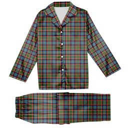 ScotsTee Shop Scottish Norvill Tartan Pajama Satin Velvet Flannel Pajama Set