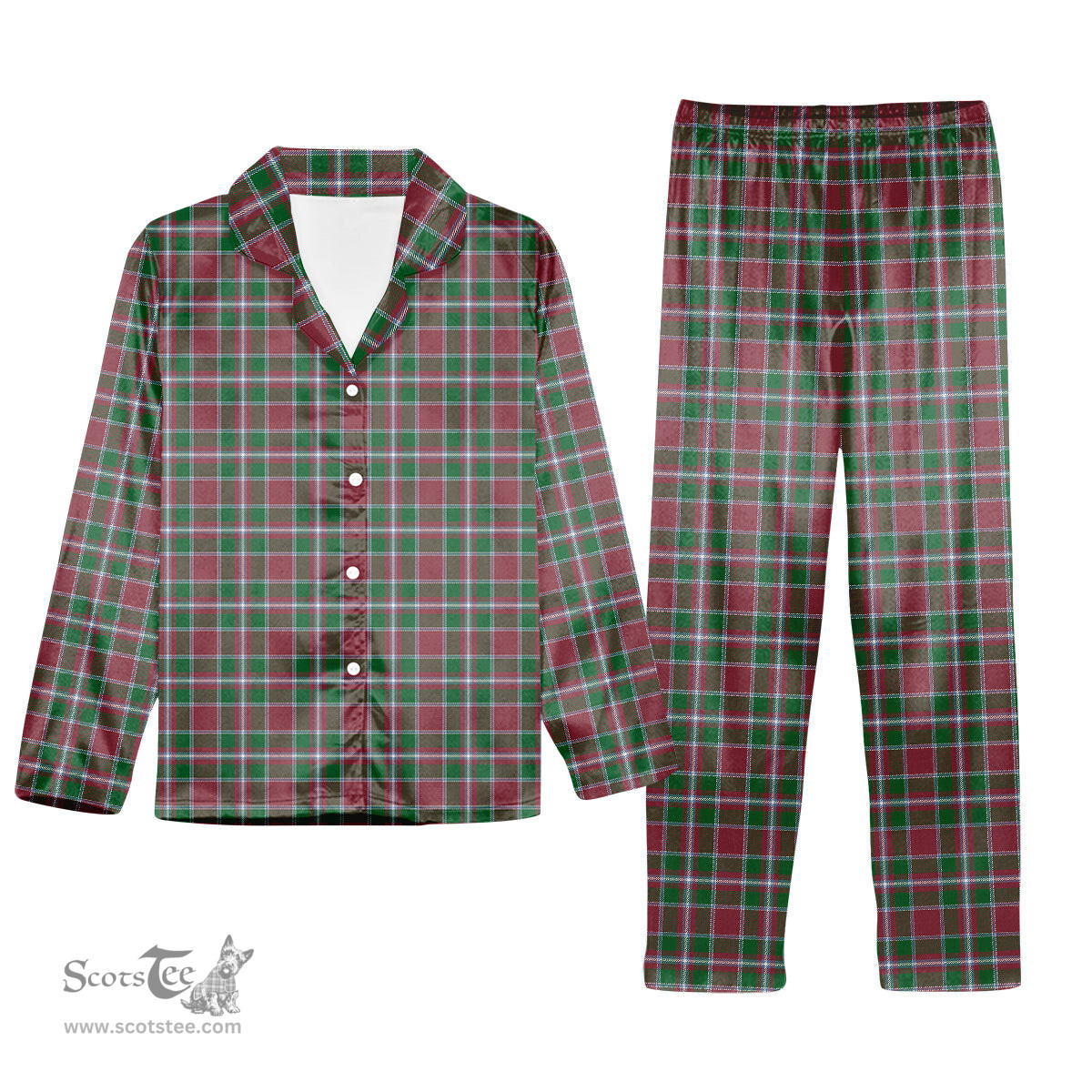 ScotsTee Shop Scottish Spence Ancient Tartan Pajama Satin Velvet Flannel Pajama Set