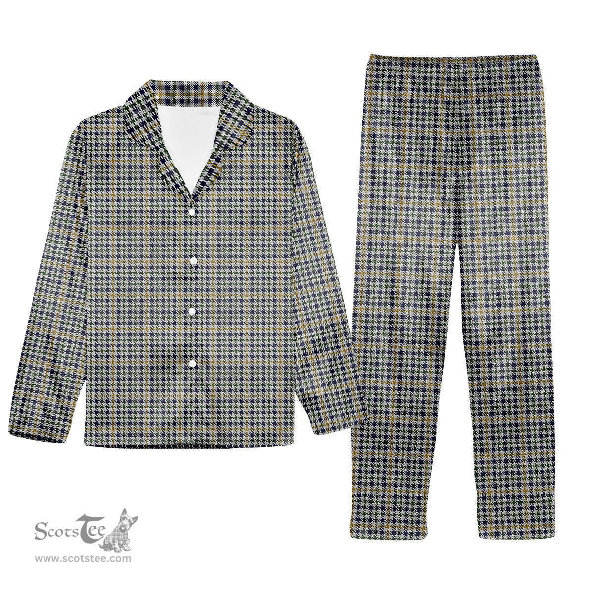 ScotsTee Shop Scottish Yamato International Tartan Pajama Satin Velvet Flannel Pajama Set