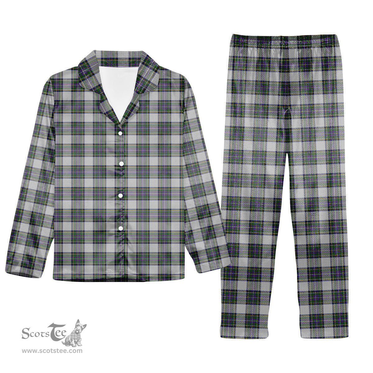 ScotsTee Shop Scottish Pritchard Tartan Pajama Satin Velvet Flannel Pajama Set