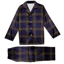 ScotsTee Shop Scottish York Regional Police Tartan Pajama Satin Velvet Flannel Pajama Set